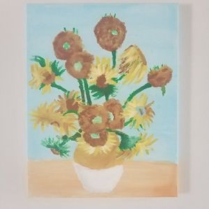 HAND PAINTED 11*14 sunflowers acrylic